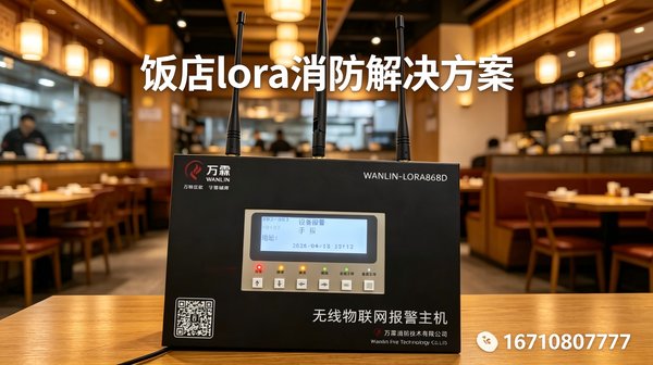 LoRa消防远程消音解决九小场所消防布线难题——万霖LoRa实战案例